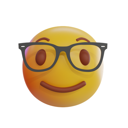 Emoji sin gafas claras  3D Icon