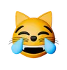 gato com lágrimas de alegria emoji