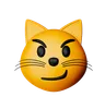 emoji de gato com sorriso irônico