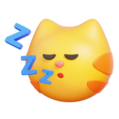 Emoji de gato dormindo  3D Icon