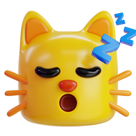 Emoji de gato dormindo  3D Icon