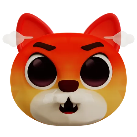 Emoji de gato muito bravo 3 D  3D Icon