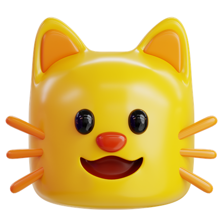 Emoji de gato sorrindo  3D Icon