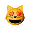 emoji de gato sorridente com olhos de coração