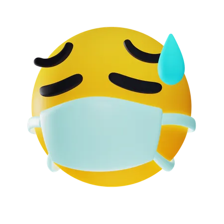 Emoji de gripe doente  3D Icon