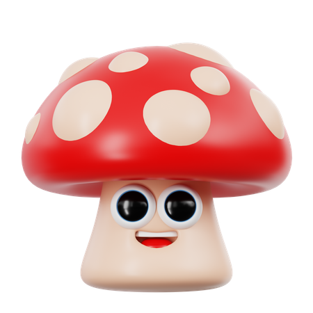 Lindo emoji de hongo  3D Icon