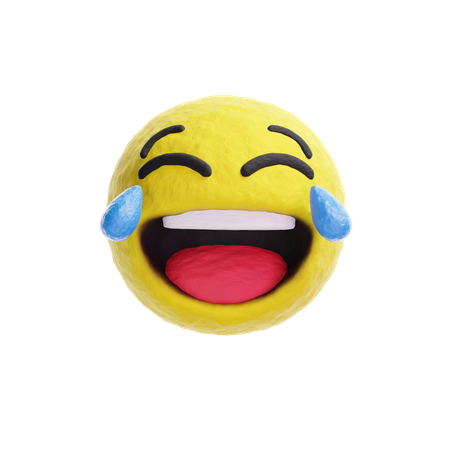 Emoji de lágrima de alegria  3D Logo