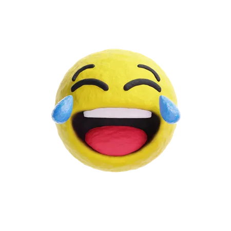 Lagrima De Alegria Emoji Em Fundo Transparente Ilustracao 3 D 3D Logo
