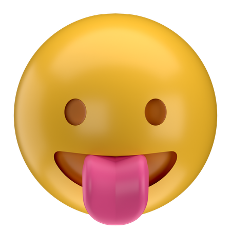 Emoji con la lengua fuera  3D Icon