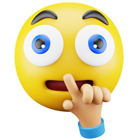 Emoji de mão quieta  3D Icon