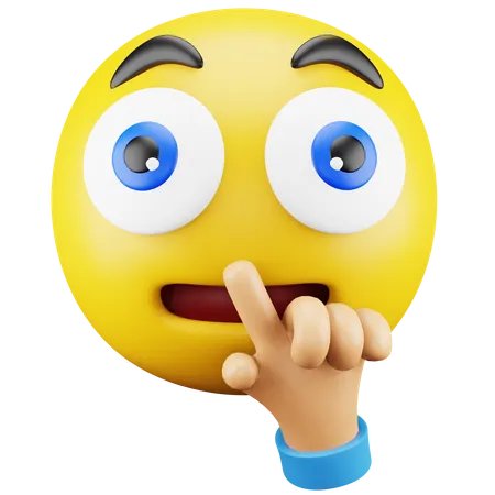 Emoji de mão quieta  3D Icon