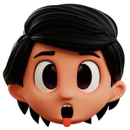 Menino mostrando a língua emoji  3D Icon