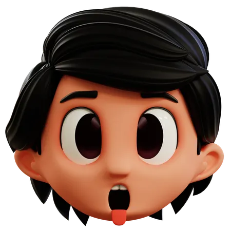 Menino mostrando a língua emoji  3D Icon