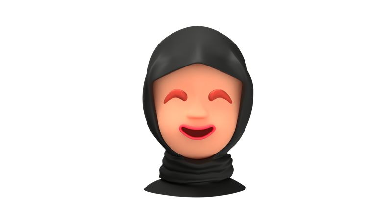 Emoji de mujer árabe sonriente  3D Icon