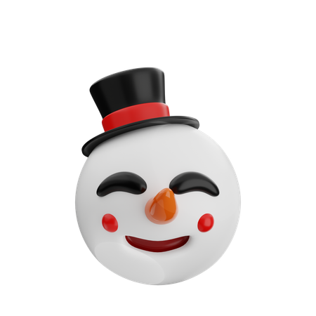 Emoji de muñeco de nieve  3D Icon