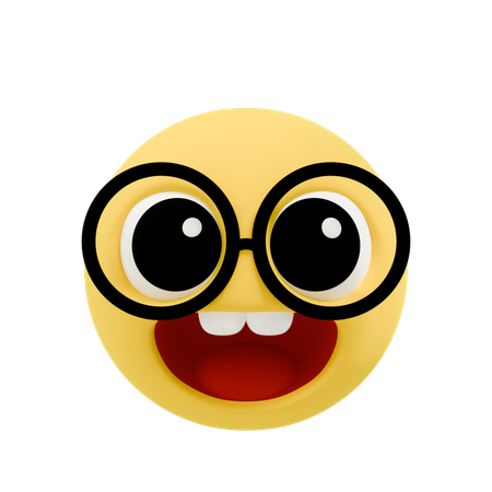 Emoji nerd  3D Icon