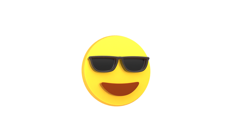 Emoji de óculos de sol rindo  3D Icon