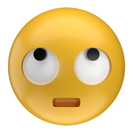 Emoji de ojos en blanco  3D Icon