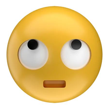 Emoji de ojos en blanco  3D Icon