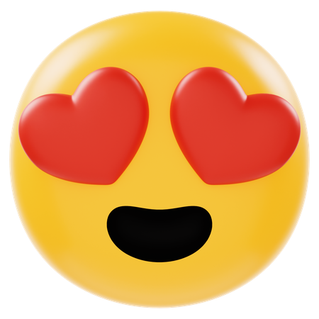 Emoji de ojo de amor  3D Icon