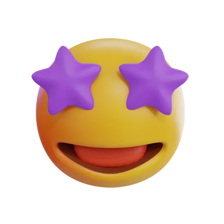 Emoji de olho de estrela  3D Icon