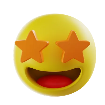 Emoji de olho de estrela  3D Icon