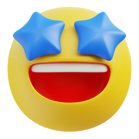 Emoji de olhos de estrela  3D Icon