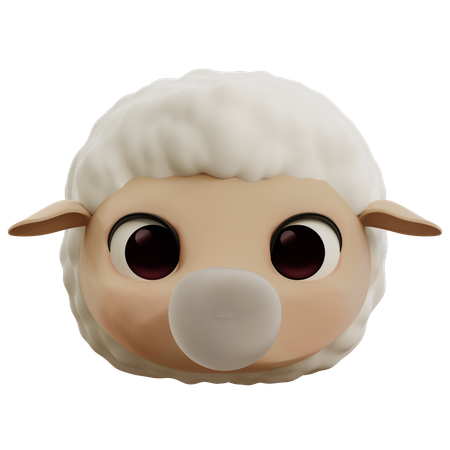 Emoji de ovelha fofo e legal  3D Icon