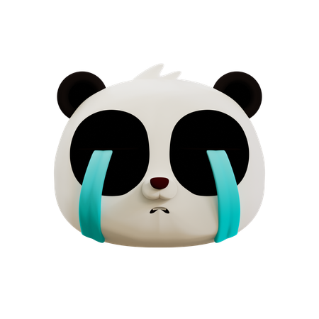 Emoji de panda fofo chorando  3D Icon