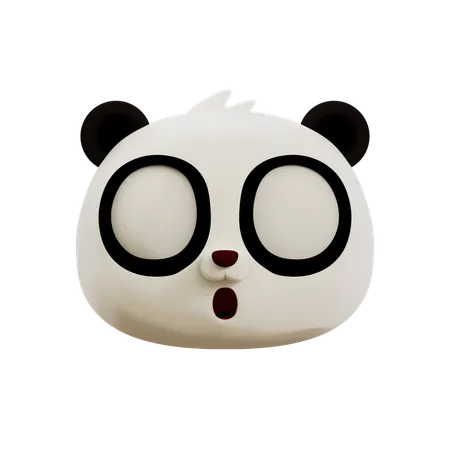 Emoji de panda fofo assustado  3D Icon