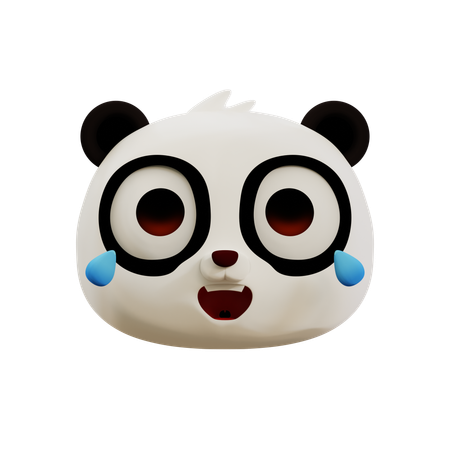 Panda fofo rindo alto emoji  3D Icon