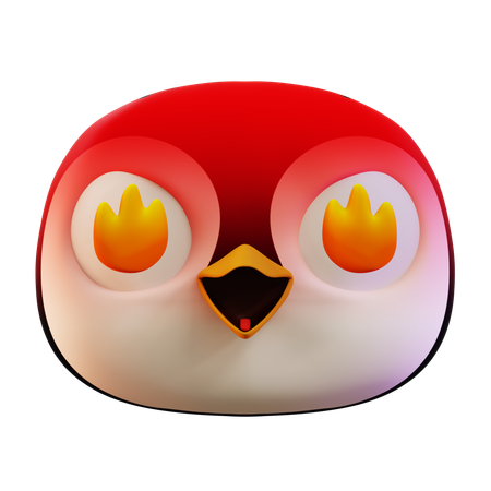 Emoji de pinguim muito bravo  3D Icon