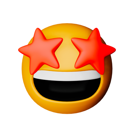 Emoji de rosto estrelado  3D Icon