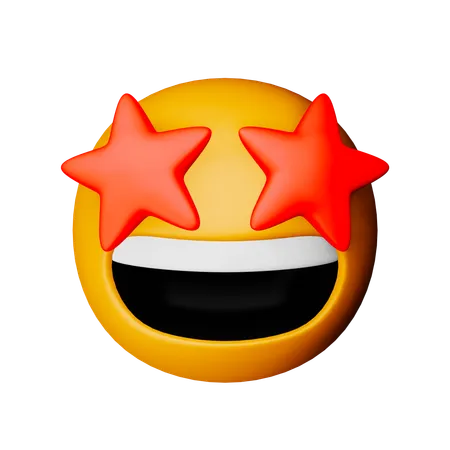 Emoji de rosto estrelado  3D Icon