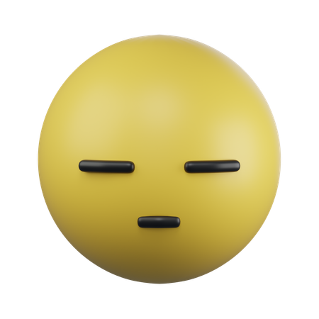 Emoji de rosto inexpressivo  3D Icon