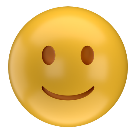 Emoji de rosto com leve sorriso  3D Icon