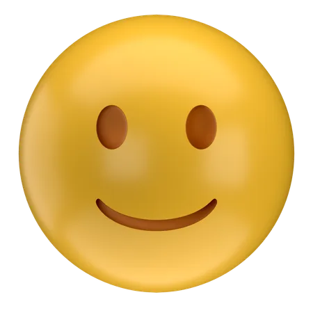 Emoji de rosto com leve sorriso  3D Icon