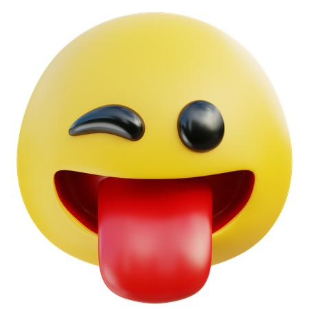 Emoji de rosto piscando  3D Icon