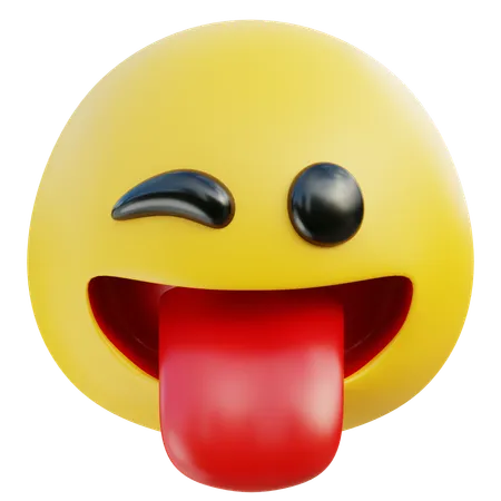 Emoji de rosto piscando  3D Icon