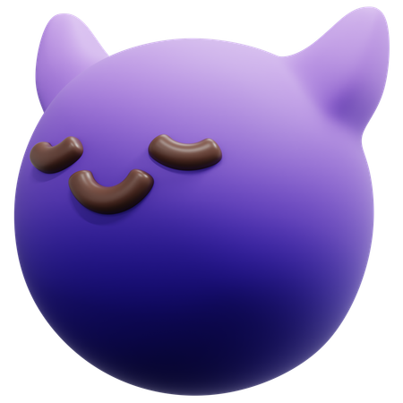 Emoji de rosto sorridente de diabo  3D Icon