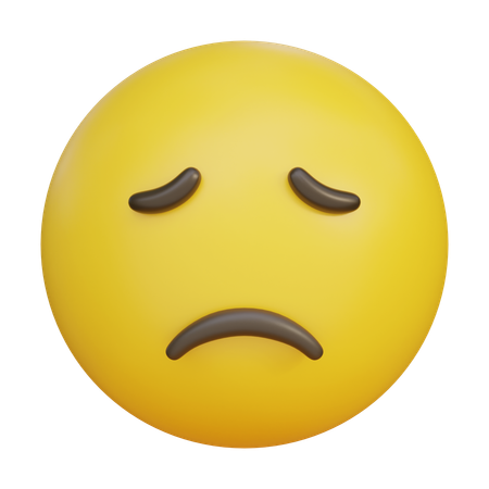 Emoticon emoji de rosto triste  3D Icon