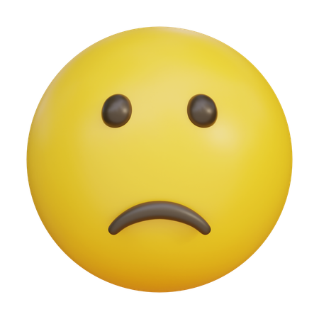 Emoticon emoji de rosto triste  3D Icon