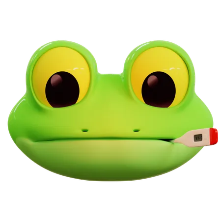 Emoji de sapo doente  3D Icon