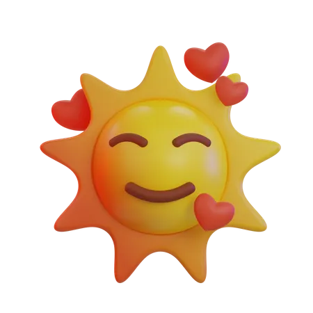 Sol muito feliz emoji  3D Icon