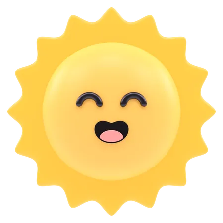 Emoji de sol rindo  3D Icon