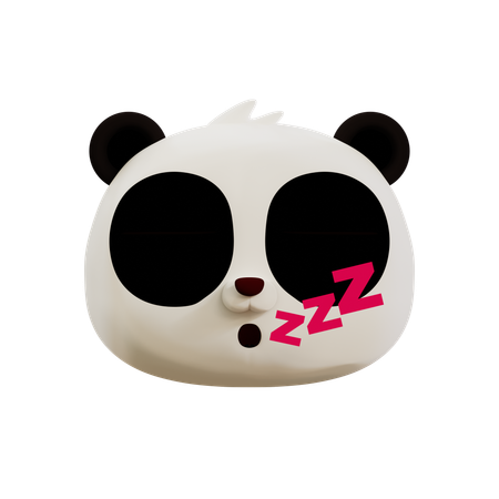 Emoji de panda fofo sono profundo  3D Icon