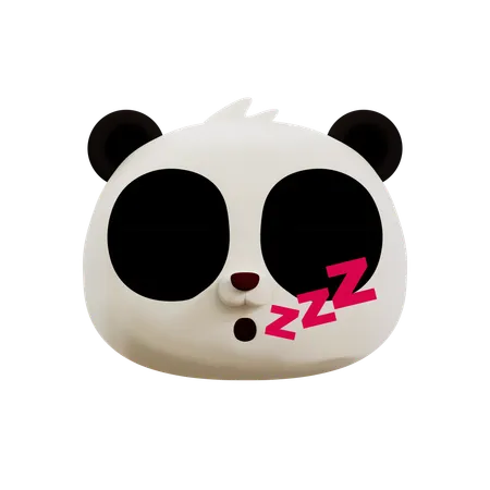 Emoji de panda fofo sono profundo  3D Icon