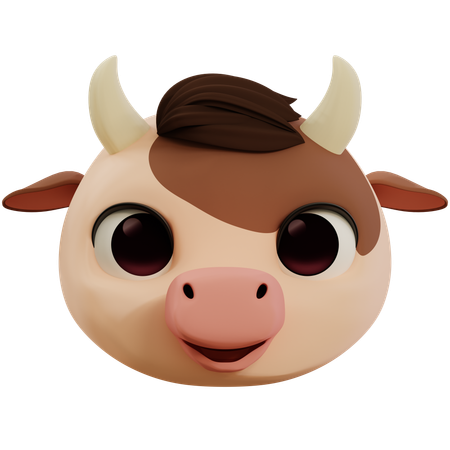 Emoji de vaca fofa  3D Icon