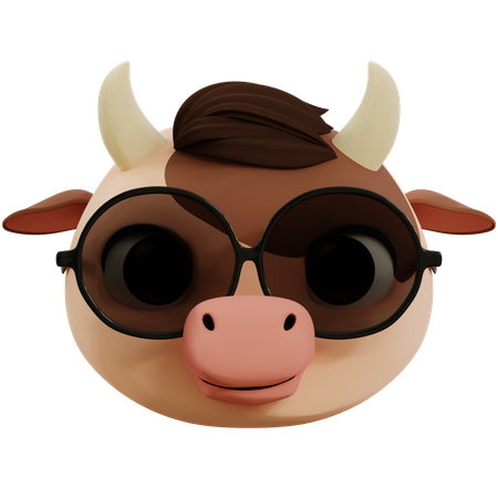 Emoji legal de vaca fofa  3D Icon