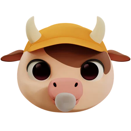 Emoji legal de vaca fofa  3D Icon